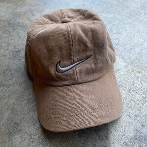 Vintage 90's Nike Cap Hat Mens Brown Gray Swoosh